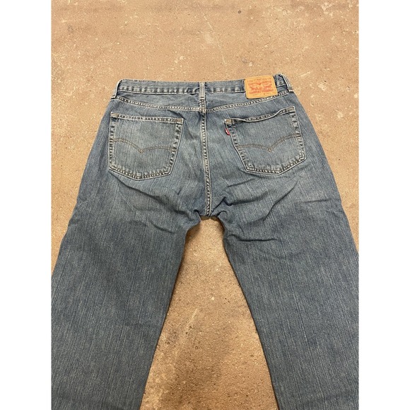 Levis 559 Jeans Mens 36x34 Blue Denim Relaxed Fit Straight Leg Zip Fly Waterless - Picture 13 of 16